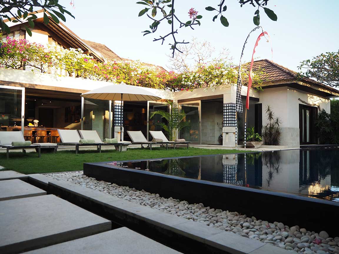 Villa exterior and private pool