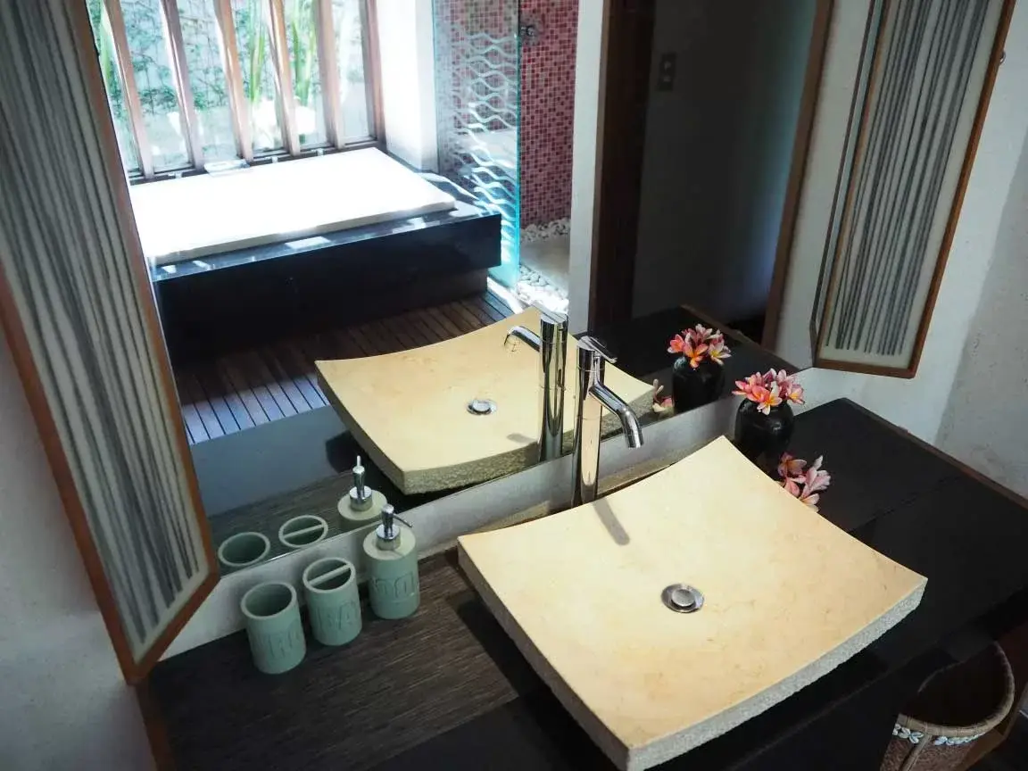 Double vanity in the villa bathroom